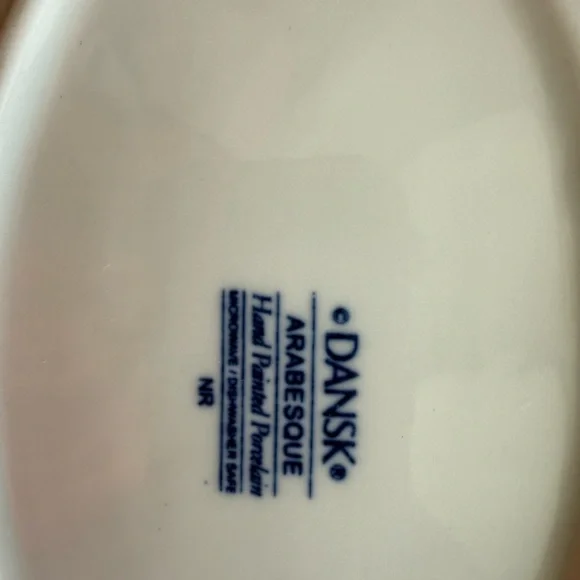 Dansk Blue and White Ceramic Oval Dish - Picture 8 of 9